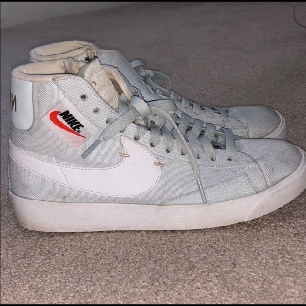 Light blue Nike blazers! Super easy to clean!!